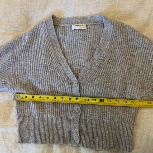 Babaton Light Gray Ribbed Cashmere Sweater - Picture 8 of 8